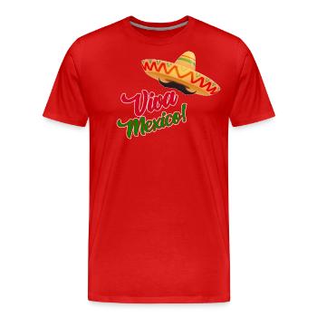Viva Mexico - Fiesta Party - Männer Premium Bio T-Shirt - Rot - Vorne - Damien (186cm)