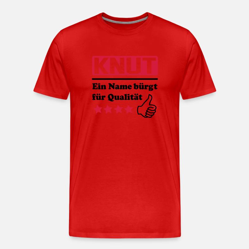 knut - Männer Premium Bio T-Shirt - Rot