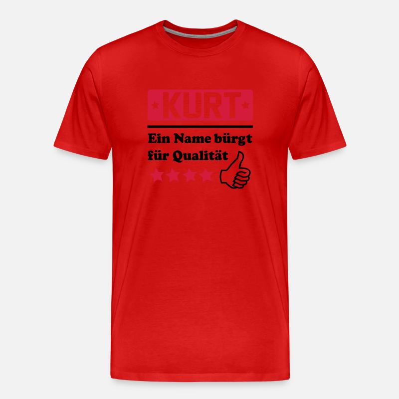 kurt - Männer Premium Bio T-Shirt - Rot