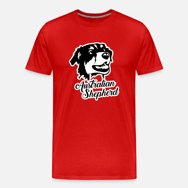 Australian Shepherd - Männer Premium Bio T-Shirt - Rot