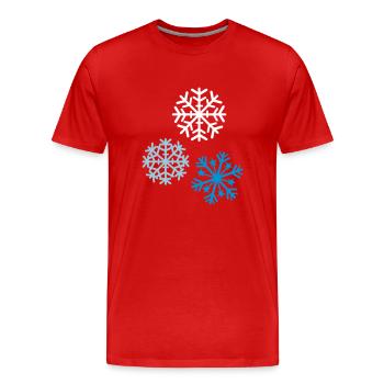 Snow - Men's Premium Organic T-Shirt - red - Front - Damien (186cm)