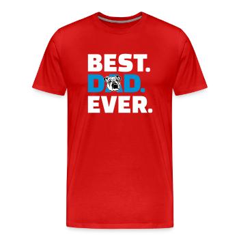 Anglais Bouledogue - T-shirt bio Premium Homme - rouge - Devant - Damien (186cm)
