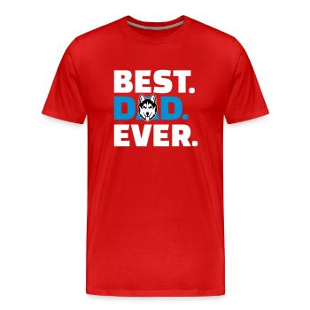Husky - T-shirt bio Premium Homme - rouge - Devant - Damien (186cm)