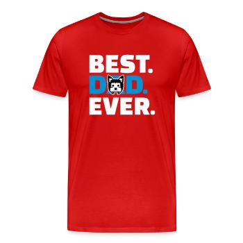 Yorkshire Terrier - Männer Premium Bio T-Shirt - Rot - Vorne - Damien (186cm)