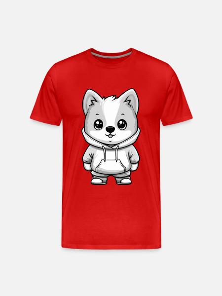 Samoyed Dog Funny - Men's Premium Organic T-Shirt - red