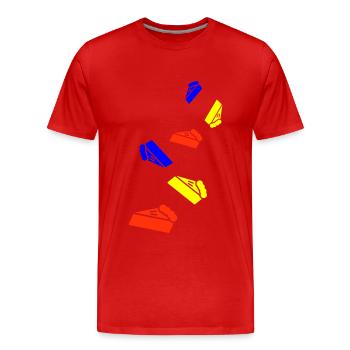 Icône du gâteau au fromage - T-shirt bio Premium Homme - rouge - Devant - Damien (186cm)