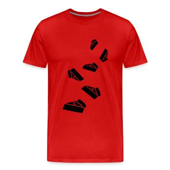 Icône de gâteau au fromage - T-shirt bio Premium Homme - rouge - Devant - Damien (186cm)