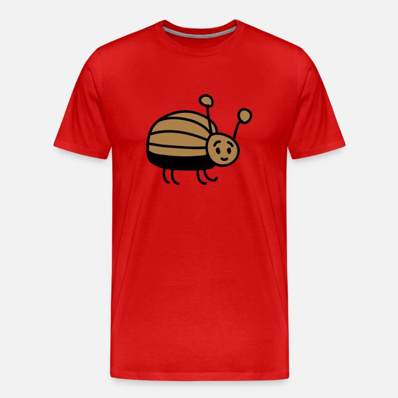 kleiner Käfer - Männer Premium Bio T-Shirt - Rot