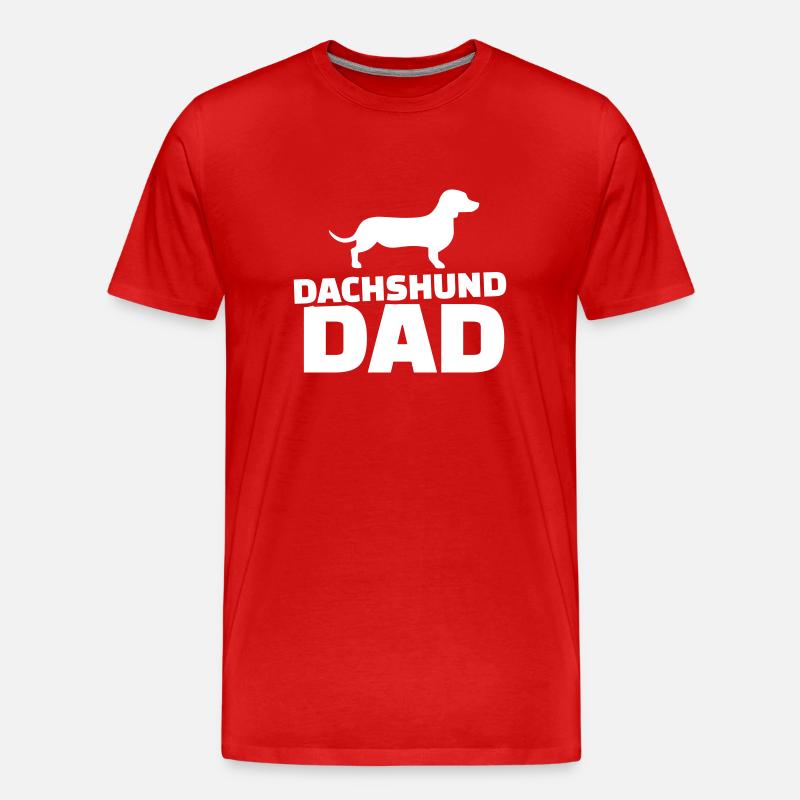 Dackel - Männer Premium Bio T-Shirt - Rot