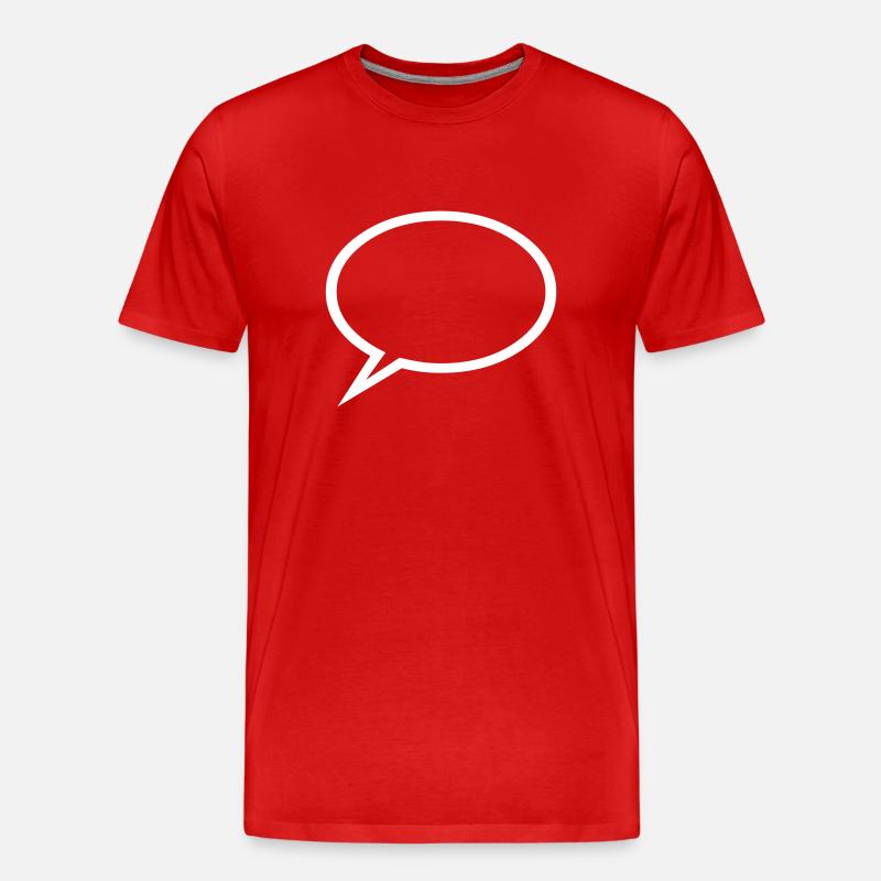 Sprechblase - Männer Premium Bio T-Shirt - Rot