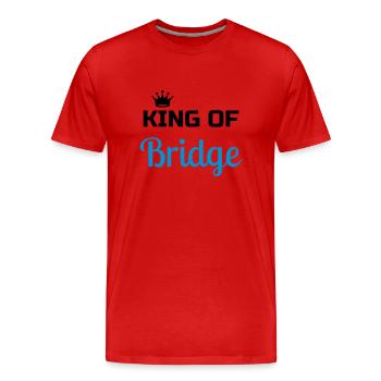 bridge / bridgeur / bridgeuse / cartes - T-shirt bio Premium Homme - rouge - Devant - Damien (186cm)