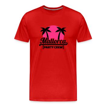 Mallorca - Männer Premium Bio T-Shirt - Rot - Vorne - Damien (186cm)