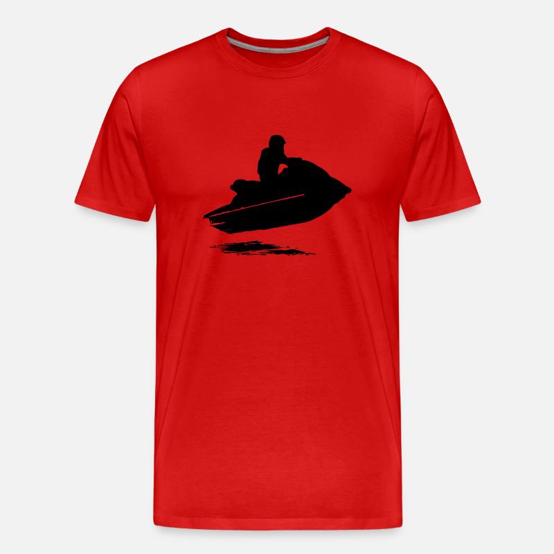 Jetski - Jet-Ski - Wassermotorrad - Jetboot - Männer Premium Bio T-Shirt - Rot