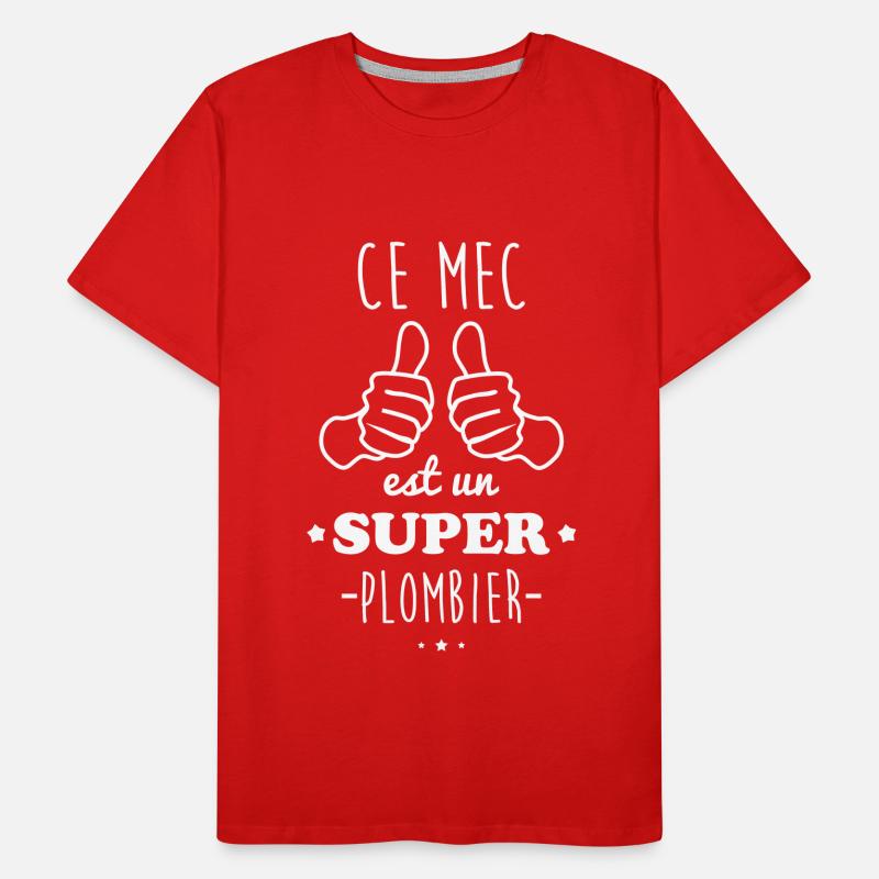 Mec super plombier T-shirt bio Premium Homme