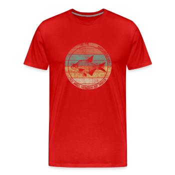 Ich angel heimlich auf Brasse - Männer Premium Bio T-Shirt - Rot - Vorne - Damien (186cm)