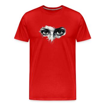 Eyes parti à l’égout - T-shirt bio Premium Homme - rouge - Devant - Damien (186cm)