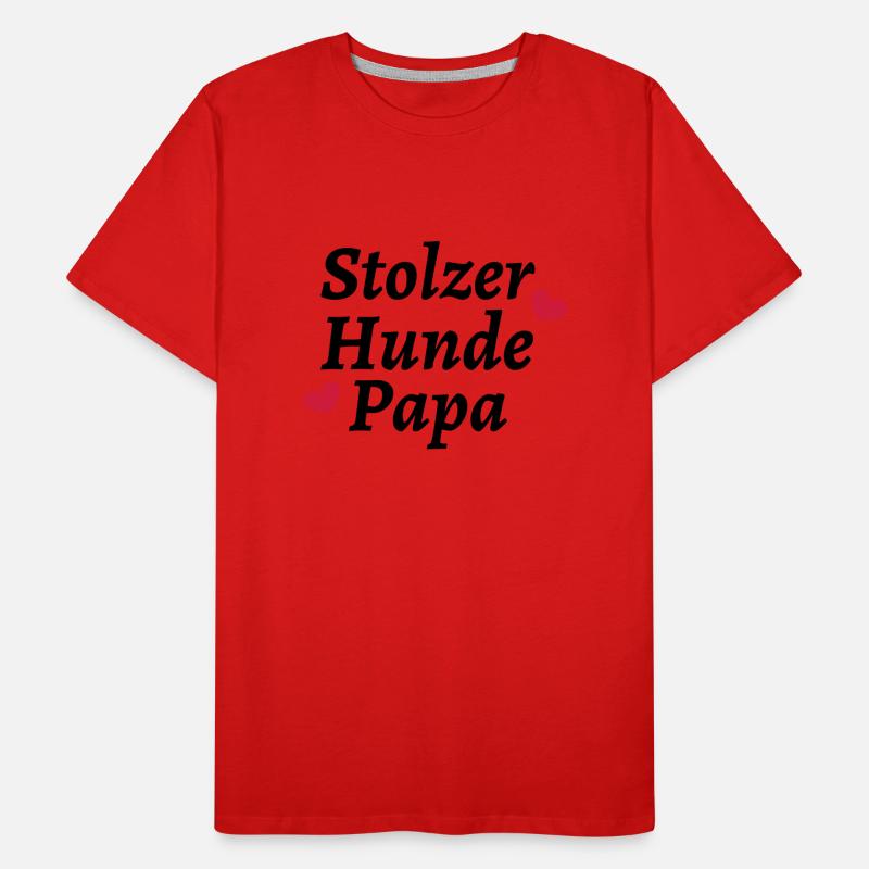 Stolzer Hunde Papa Männer Premium Bio T-Shirt