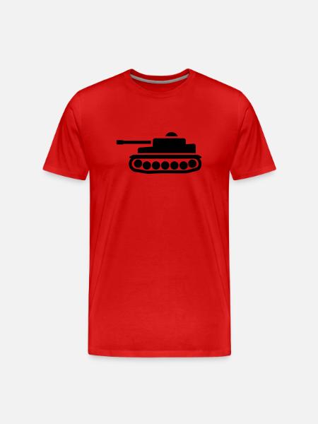 Panzer - Männer Premium Bio T-Shirt - Rot