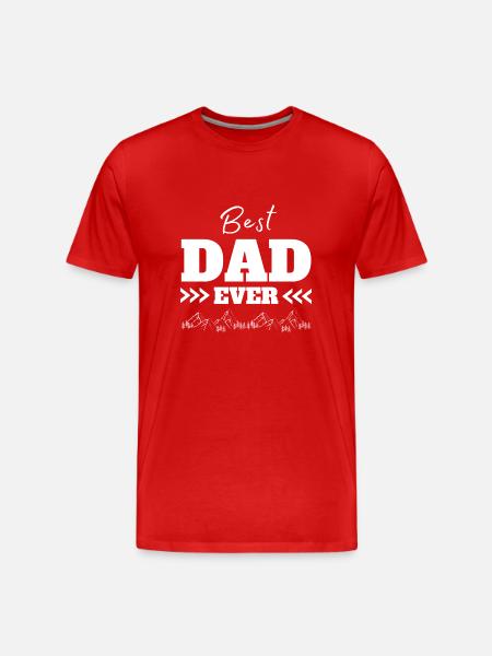 Best dad ever dad gift - Men's Premium Organic T-Shirt - red