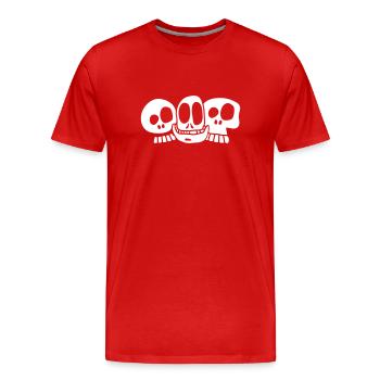 the skulls - T-shirt bio Premium Homme - rouge - Devant - Damien (186cm)