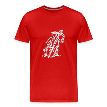 Violoncelle - Violoncelliste - T-shirt bio Premium Homme - rouge - Devant - Damien (186cm)