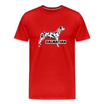 Dalmatian - Men's Premium Organic T-Shirt - red - Front - Damien (186cm)