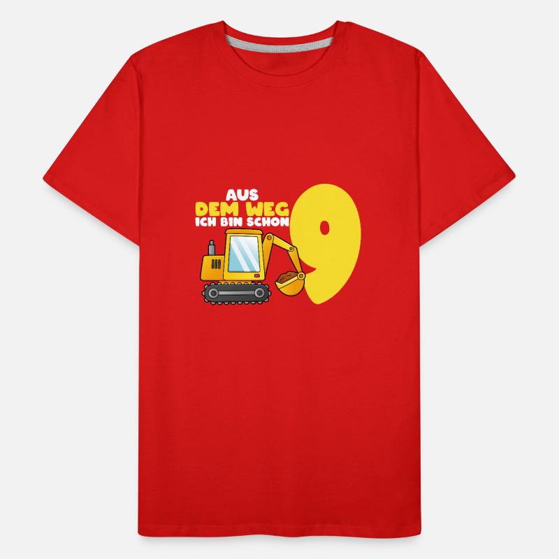Aus dem Weg ich bin schon 9, Geschenkidee Männer Premium Bio T-Shirt