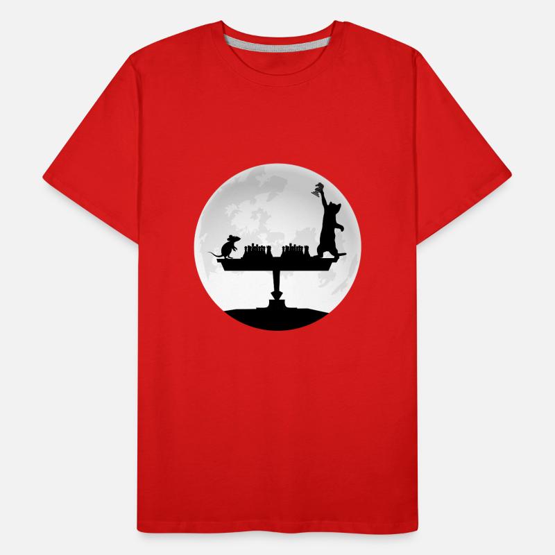 jeu d’échecs au clair de lune T-shirt bio Premium Homme