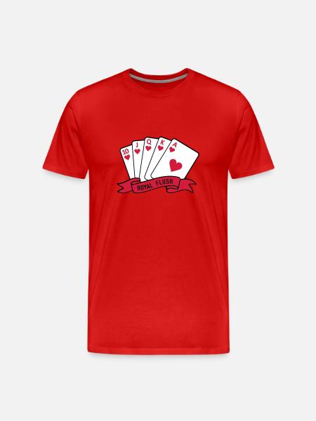 Royal Flush - Männer Premium Bio T-Shirt - Rot
