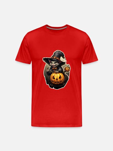 Halloween Rat - Men's Premium Organic T-Shirt - red