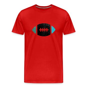 Rugby Rugby ballon pour les vrais joueurs de rugby - T-shirt bio Premium Homme - rouge - Devant - Damien (186cm)