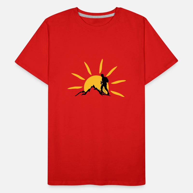 Freizeit - Berge Wanderer Männer Premium Bio T-Shirt