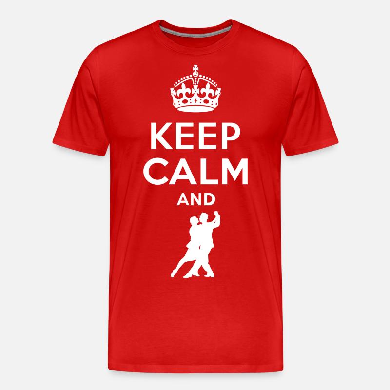 Keep calm - dance Tango - Men's Premium Organic T-Shirt - red