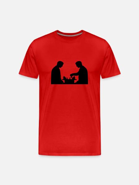 Schach - Männer Premium Bio T-Shirt - Rot