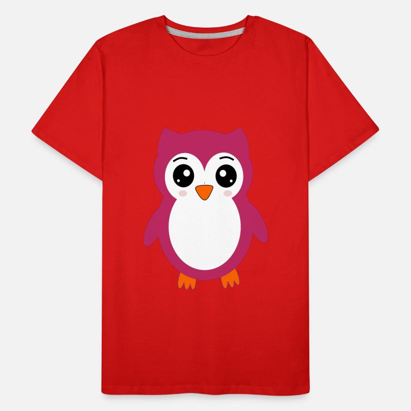Eule, Rosa Eule Männer Premium Bio T-Shirt