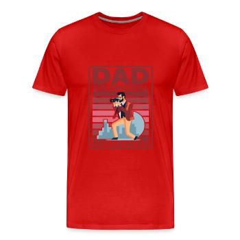 Dad: The original influencer - Men's Premium Organic T-Shirt - red - Front - Damien (186cm)