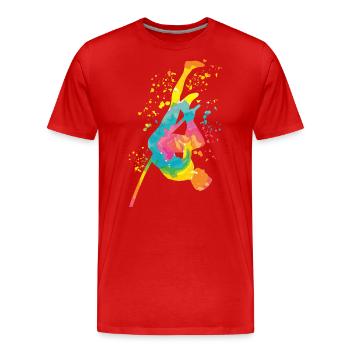Stabhochspringer Kids Stabhochsprung - Männer Premium Bio T-Shirt - Rot - Vorne - Damien (186cm)