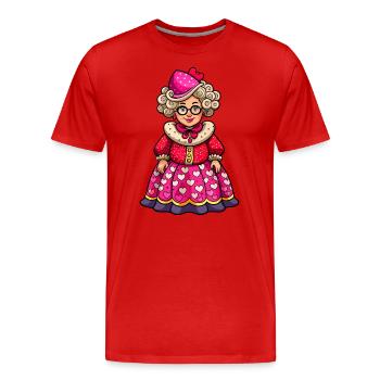 Sweet granny - Men's Premium Organic T-Shirt - red - Front - Damien (186cm)