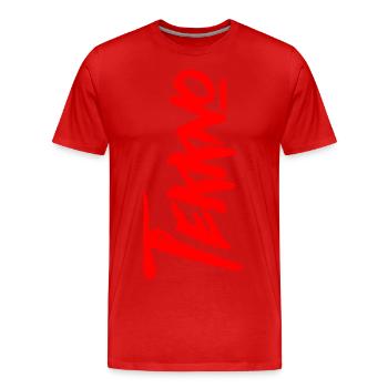TEKKNO TECHNO HARD TEKK HARDTEKK TEKKE - Männer Premium Bio T-Shirt - Rot - Vorne - Damien (186cm)