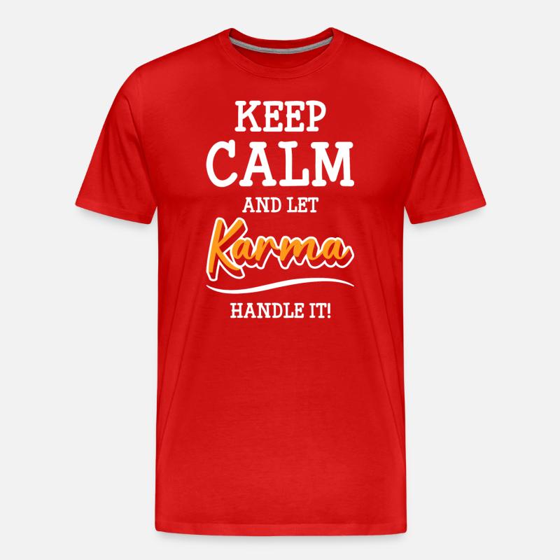 Karma Einstellung - Männer Premium Bio T-Shirt - Rot