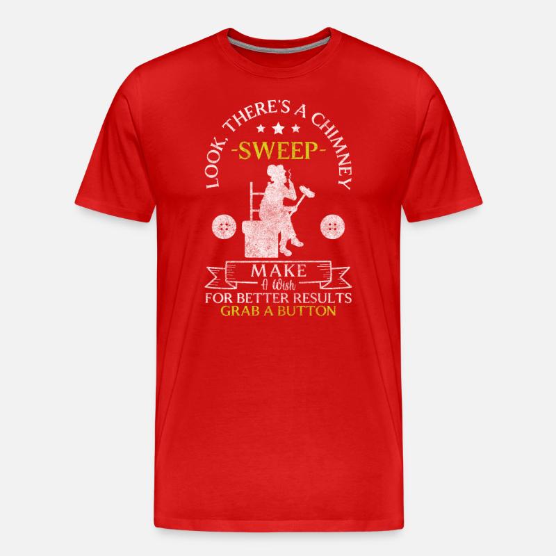 Kaminfeger Dach Beruf Schornstein - Männer Premium Bio T-Shirt - Rot
