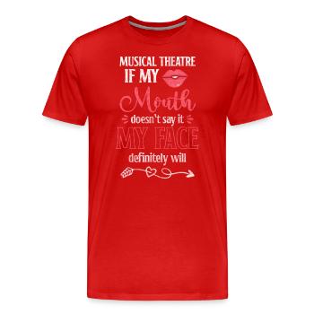 Theatre Actress Makeup Scenery - Men's Premium Organic T-Shirt - red - Front - Damien (186cm)