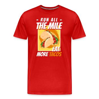 Taco Essen Latino Burrito - Männer Premium Bio T-Shirt - Rot - Vorne - Damien (186cm)
