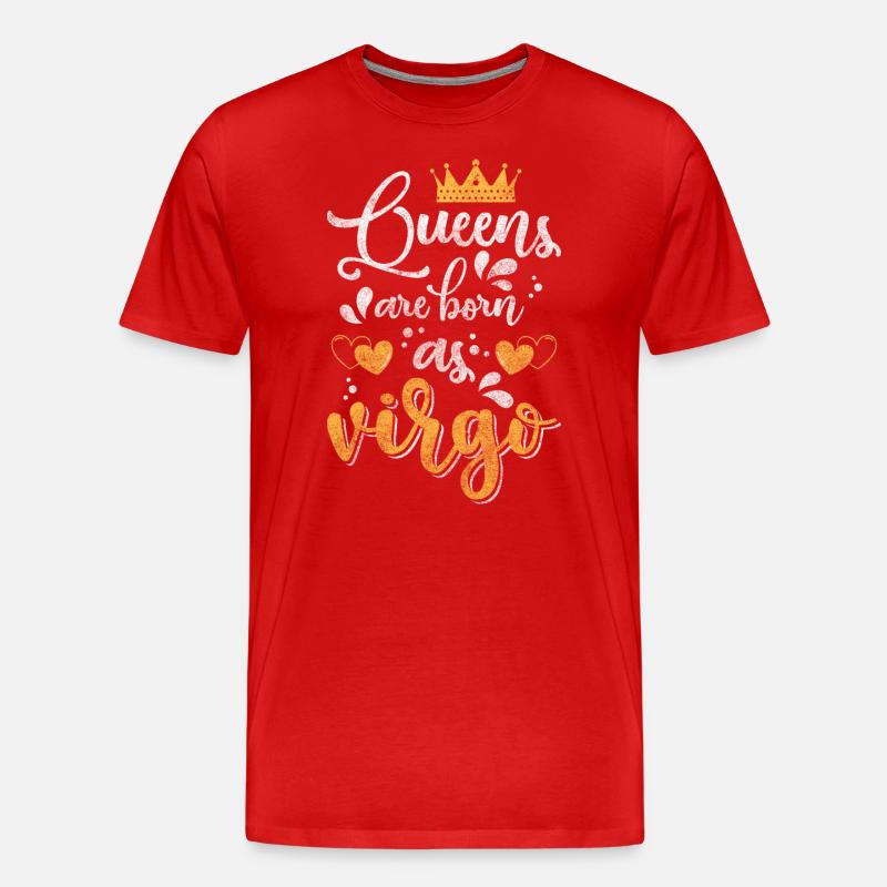 Jungfrau August Element Zeichen - Männer Premium Bio T-Shirt - Rot