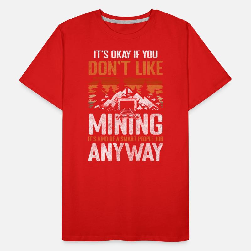 Mining Underground Mineral Resources Work Men's Premium Organic T-Shirt