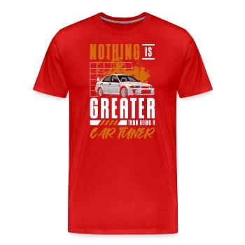 Tuner Autofahrer Rennwagen - Männer Premium Bio T-Shirt - Rot - Vorne - Damien (186cm)