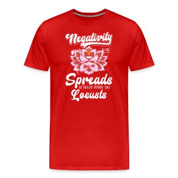 Entspannung Frieden Spirituell - Männer Premium Bio T-Shirt - Rot - Vorne - Damien (186cm)
