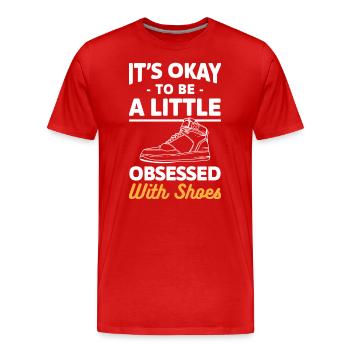 Shoe Collector Shoe Lover Fashion Couple - Men's Premium Organic T-Shirt - red - Front - Damien (186cm)