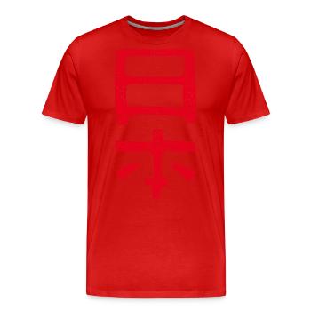 Japan - Männer Premium Bio T-Shirt - Rot - Vorne - Damien (186cm)
