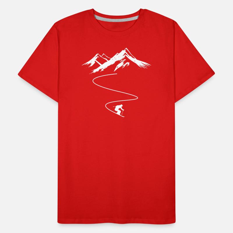 Conception de skis T-shirt bio Premium Homme